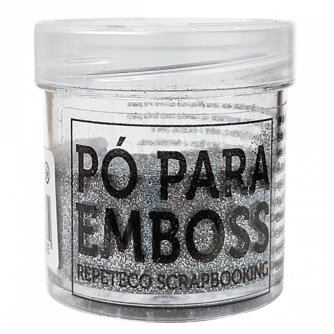 Pó para Emboss Glitter Prata - Repeteco