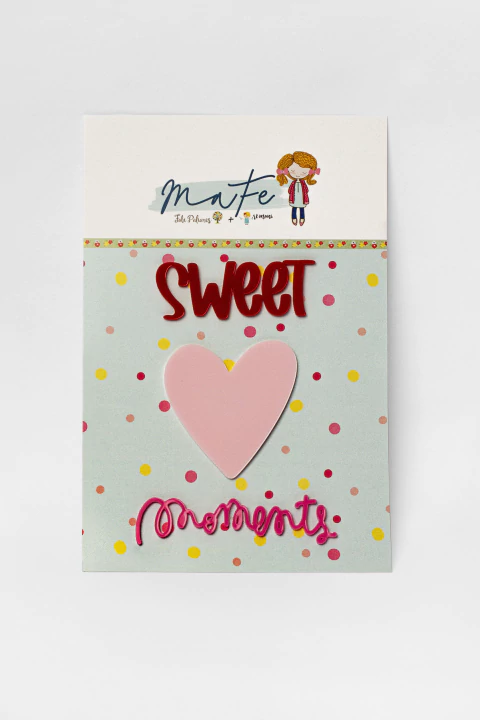 Aplique em Acrílico Sweet Moments Coleção MaFe - Fabi Paliares