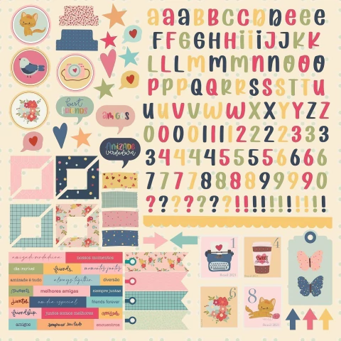 Kit de Papéis Coleção MaFe da Fabi Paliares