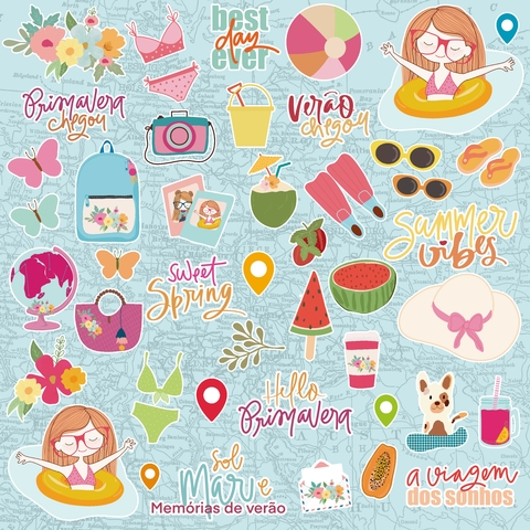 Papel 02 da Coleção Chloé e Lilly - Fabi Paliares