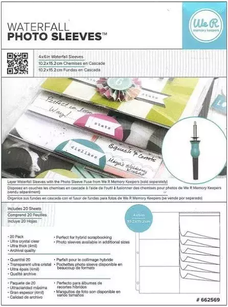 Waterfall Photo Sleeves - 2x2 - WeR Memory Keepers