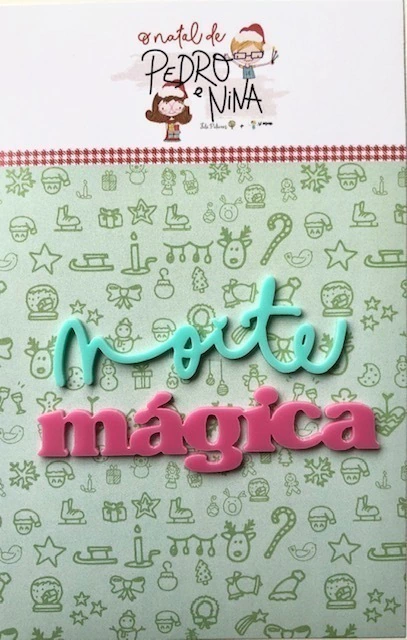 Kit em Acrílico Noite Mágica da Coleção O Natal de Pedro e Nina - Fabi Paliares