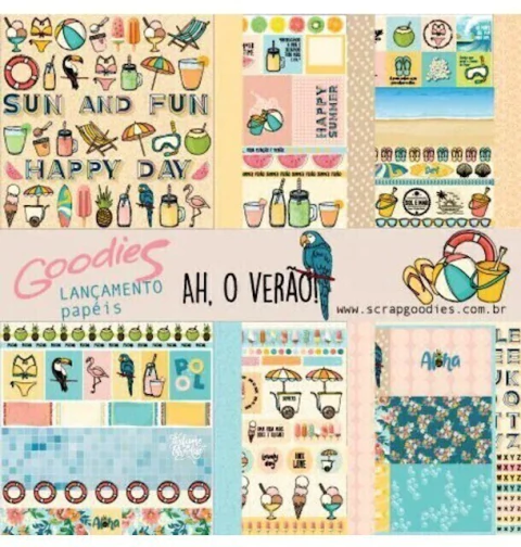 Kit com 5 Papéis da Coleção Ah! O verão - Goodies - comprar online