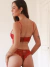 Conjunto de Lingerie Isabela Em Renda Sem Bojo com Aro de Sustentação - Vermelho - loja online