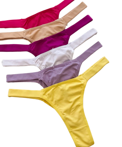 Combo 6 Calcinhas Toia Sortidas toda em Microfibra com fio duplo - comprar online