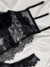 Imagem do Corset de Lingerie Bruna em Renda Chantilly e Tule Sem Bojo Com Aro de Sustentação - Preto