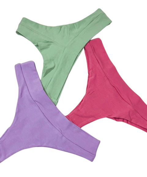 Calcinha Nany toda em algodão e fio duplo - comprar online