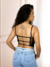 Corset de Lingerie Bruna em Renda Chantilly e Tule Sem Bojo Com Aro de Sustentação - Preto na internet