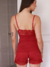 Pijama Daiana Com Renda Chantilly e Microbox - Vermelho - MR Closet
