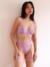 Conjunto de Lingerie Jaque em Renda Sem Bojo com Aro de Sustentação - Lilás na internet