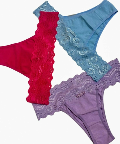 Calcinha Bia modelo tanga com renda no cos - comprar online