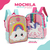 Mochila de Costas Escolar Infantil Unicórnio Nuvem Arco Íris Feminino Menina - PAPELARIA STORE