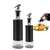 Kit Galheteiro 500ml e 300ml Porta Azeite Vinagre de Vidro Premium Aço Inox com Dosador