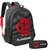 Kit Mochila De Costas + Estojo Escolar Esporte Flamengo Oficial Cinza