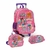 Kit Mochila de Rodinhas + Lancheira + Estojo LOL Surprise Bonecas O.M.G Feminina Escolar Infantil