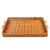 Imagem do Bandeja para Sala de Estar de Chá para Restaurante Cesta de Armazenamento Trançada 38x25cm com Alça PVC