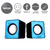 Caixa de Som Usb Office Flow P/ Computador Notebook Estero Alto Falante Diversas Cores - loja online