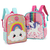 Mochila de Costas Escolar Infantil Unicórnio Nuvem Arco Íris Feminino Menina