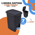 Lixeira Cozinha Banheiro Pequena Cesto de Lixo Com Tampa 7 Litros Com Pedal Preto Rattan - PAPELARIA STORE