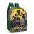 Mochila Dino Dinossauro T-Rex de Costas Escolar Infantil Bolsos Laterais Masculina