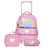 Kit Mochila de Rodinhas c/ Alças de Costas + Lancheira + Estojo Rainbow Arco Íris - comprar online
