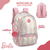 Mochila de Costas Barbie Tons Pastel Feminina C/ Pingente de Pompom Escolar Universitária na internet