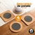 Kit Com 4 Descanso De Panela Formas Variadas MDF Quadrado Redondo 16,5cm - loja online