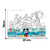 Kit Tela de Pintura 22x16 cm + Pincel + 6 Cores Sortidas de 3 ML Infantil com Desenho (Minnie,Mickey,Princesas)