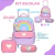 Kit Mochila de Rodinhas c/ Alças de Costas + Lancheira + Estojo Rainbow Arco Íris - loja online