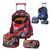 Imagem do Kit Mochila de Rodinhas C/ Alças + Lancheira + Estojo Lightning Car Carro