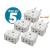 Kit 5un Adaptadores De Tomada 10a / 20a 250v T Benjamin