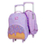 Imagem do Kit Mochila De Rodinhas Com Alças + Lancheira + Estojo Infantil Candy Sorvete