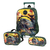 Kit Mochila de Rodinhas + Lancheira + Estojo Dino Dinossauro T-Rex Escolar Infantil