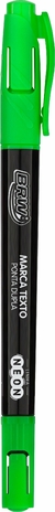 Marca Texto Ponta Dupla Neon Escolar Infantil Fluorescente - PAPELARIA STORE