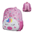 Imagem do Mochila Bolsa de Costa Unicórnio Escolar Infantil Pequena C/ Bolsos Externos
