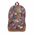 Mochila de Costas Escolar Juvenil Florida Floral Com Borda Marrom Universitária - loja online