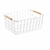 Cesto De Mesa Aramado Organizador Multiuso Branco ou Preto Fruteira - comprar online