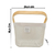 Fruteira De Mesa Aramada Dupla Cesto Organizador Multiuso Cabo Madeira Telado Branco Preto - PAPELARIA STORE