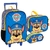 Kit Mochila de Rodinhas + Lancheira + Estojo Patrulha Canina Vermelho/Azul Escolar Infantil - loja online