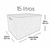 Kit 4 Organizador Rattan Plástico Com Tampa 15 Litros Preto - comprar online