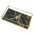 Bandeja Decorativa Retangular Mármore Madeira Decorada Metal Dourada Branca Preta Luxo Premium - comprar online