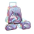 Kit Mochila De Rodinhas + Lancheira + Estojo Unicórnio Poney Escolar Infantil Teen Feminina - comprar online