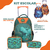 Kit Mochila de Rodinhas C/ Alças + Lancheira + Estojo Dinossauro Dino Lost - loja online