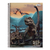 Caderno Arame Espiral Dinossauros Dino Zoo Capa Dura 10 Matérias 160 fls Escolar