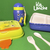 Kit Para Lancheira Escolar Dino Infantil Com Marmita + Garrafa 500ML + Talheres - Dinossauro na internet