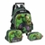 Kit Mochila de Rodinhas + Lancheira + Estojo Hulk Vingadores Holográfica + Máscara Escolar Infantil