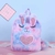 Mochila Infantil de Pelúcia Premium Criança Unicórnio Bichinho Fofo Para Meninas Escolar Rosa - comprar online