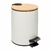 Lixeira com Pedal e Tampa de Bambu Balde Removível Banheiro Cozinha Moderna Metal - comprar online
