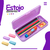 Imagem do Estojo Escolar Juvenil Plástico Com Divisórias Pastel Trend