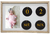 Porta Retrato com Calendário De Mesa Permanente em Madeira Decorativo Sala Quarto - comprar online